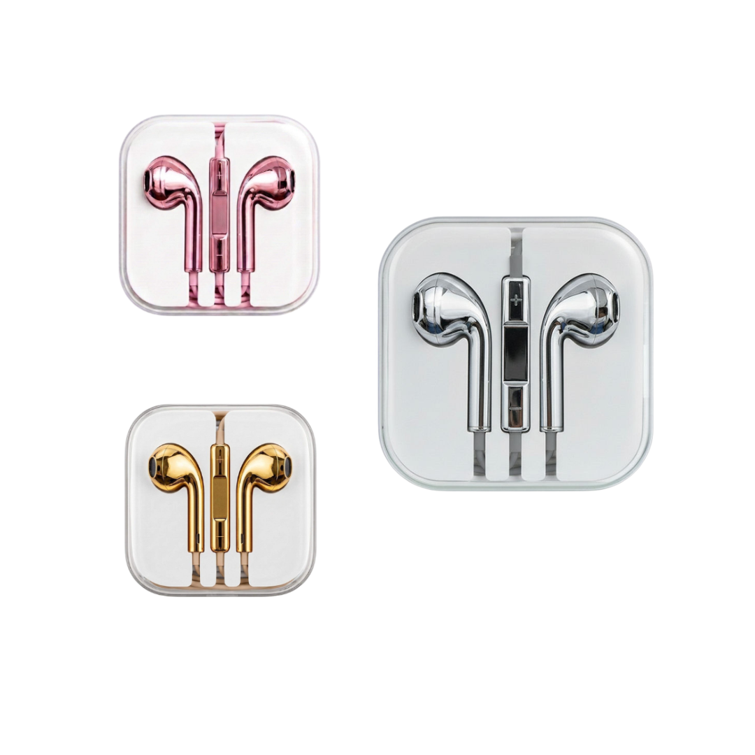 Chromé — Écouteurs filaires chromés USB-C